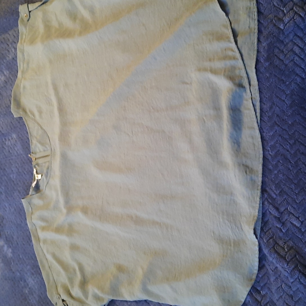 Sage green short sleeve blouse